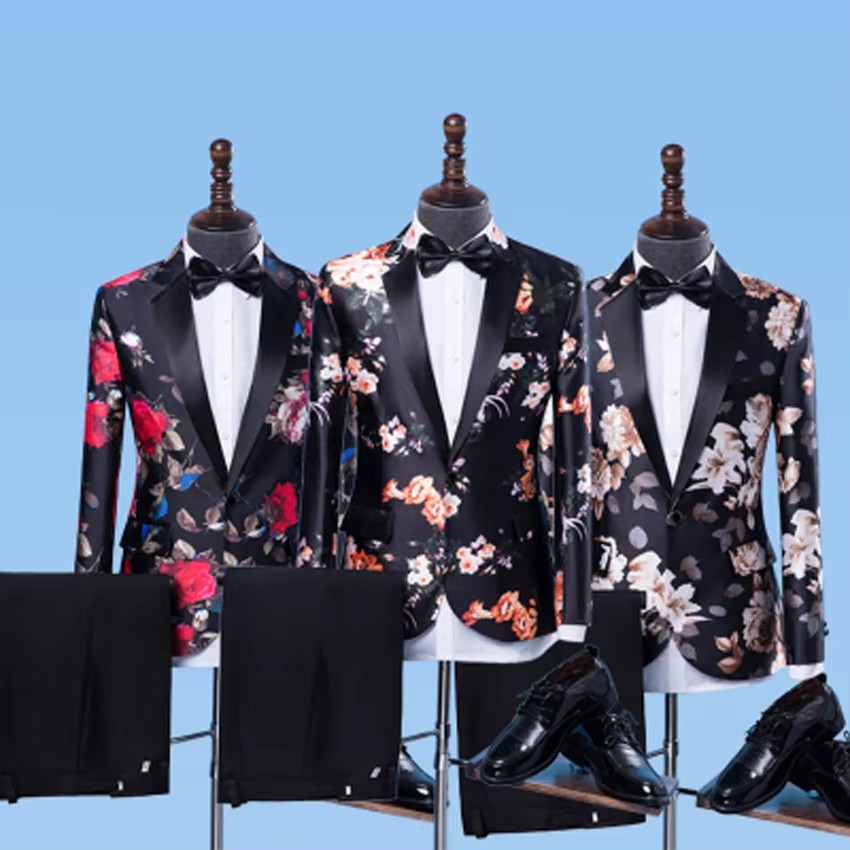 Men'S Grooming Jacket - Auriparus flaviceps الأزهار العريس البدلات الرسمية