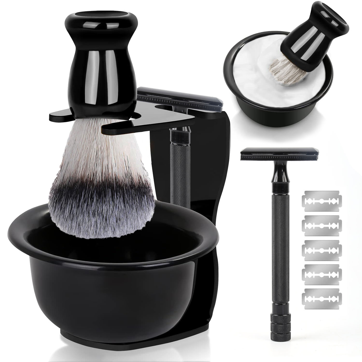 Men'S Grooming Blade - مجموعة الحلاقة الاحترافية للرجال - وعاء