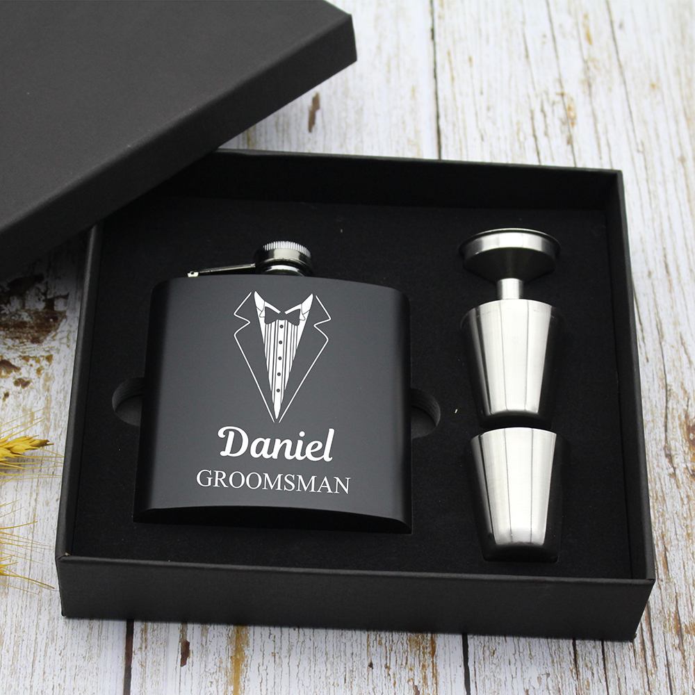 Mens Grooming Box - هدية مخصصة لوصيف العريس الزفاف محفورة