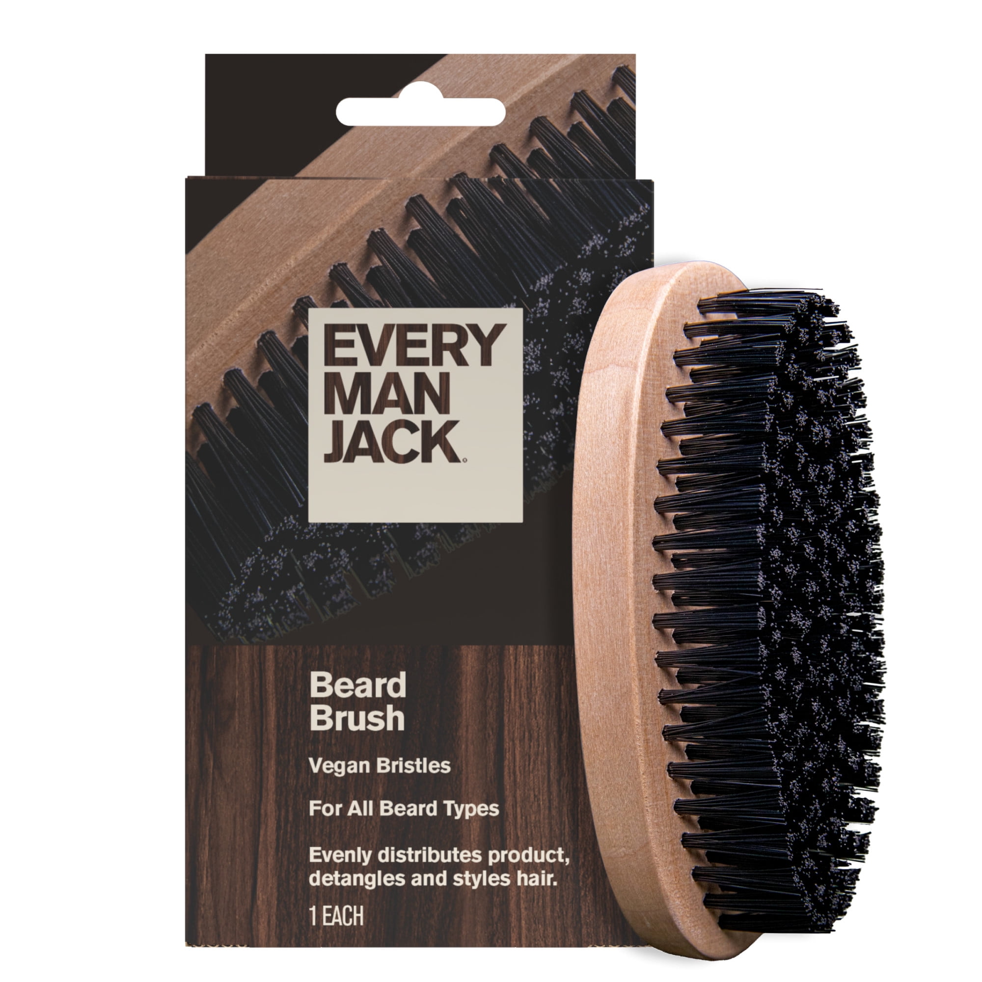 Grooming Men'S Hair - فرشاة لحية للرجال بشعيرات نباتية خالية