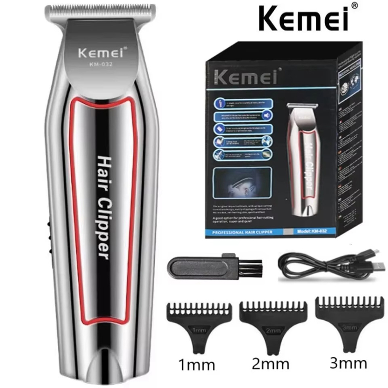 Mens Grooming Box - ماكينة حلاقة كهربائية Kemei KM-032 للرجال،