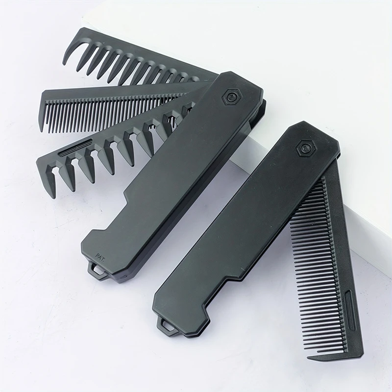 Mens Grooming Box - مشط لحية قابل للطي 3 في
