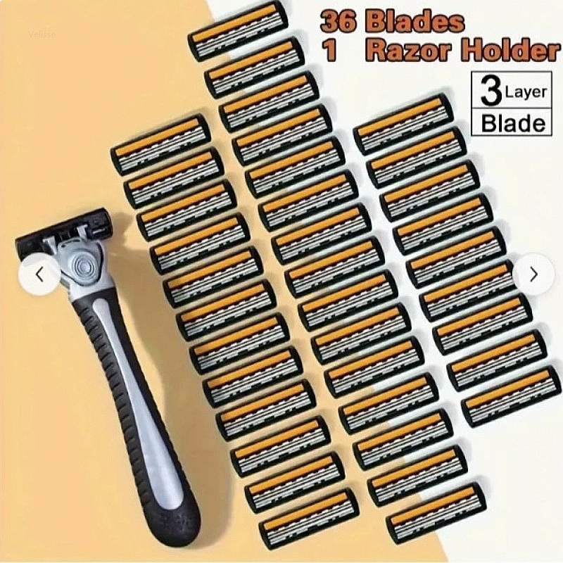 Men'S Grooming Blade - ماكينة حلاقة يدوية فاخرة بثلاث طبقات