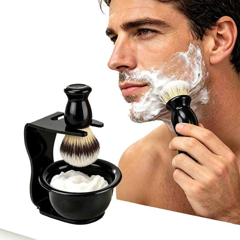 Shaving Brush Set - طقم فرشاة حلاقة مع حامل 3