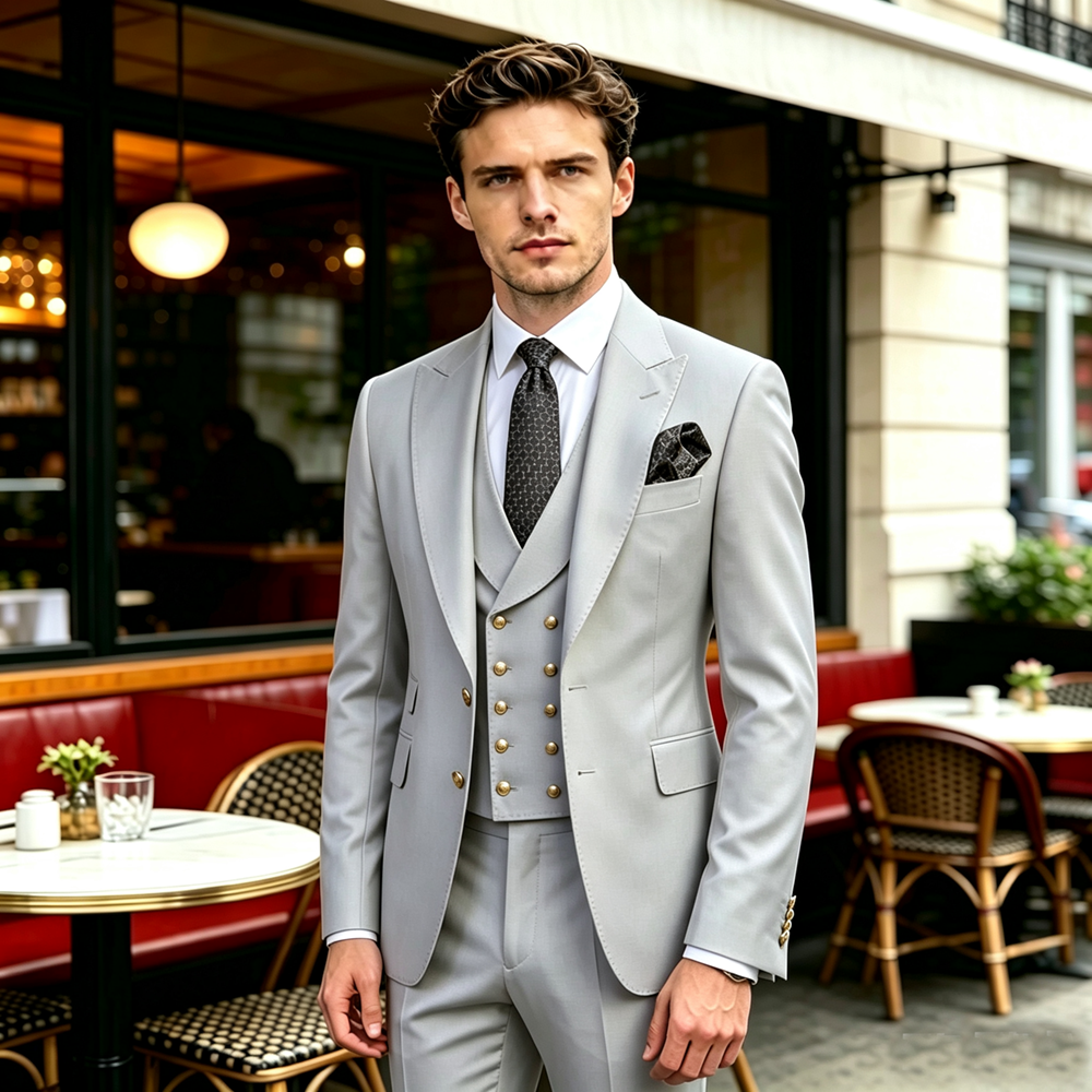 Men'S Grooming Jacket - بدلة رجالية سليم فيت بياقة مدببة