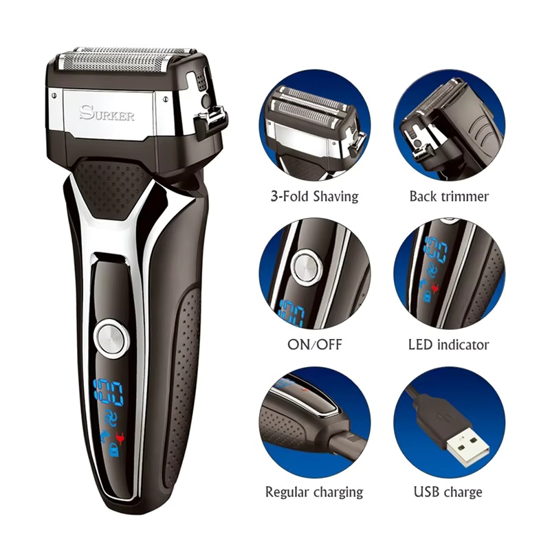 Men'S Grooming Blade - ماكينة حلاقة كهربائية Surker للرجال قابلة