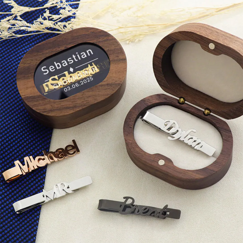 Mens Grooming Box - مشبك ربطة عنق رجالي مخصص من