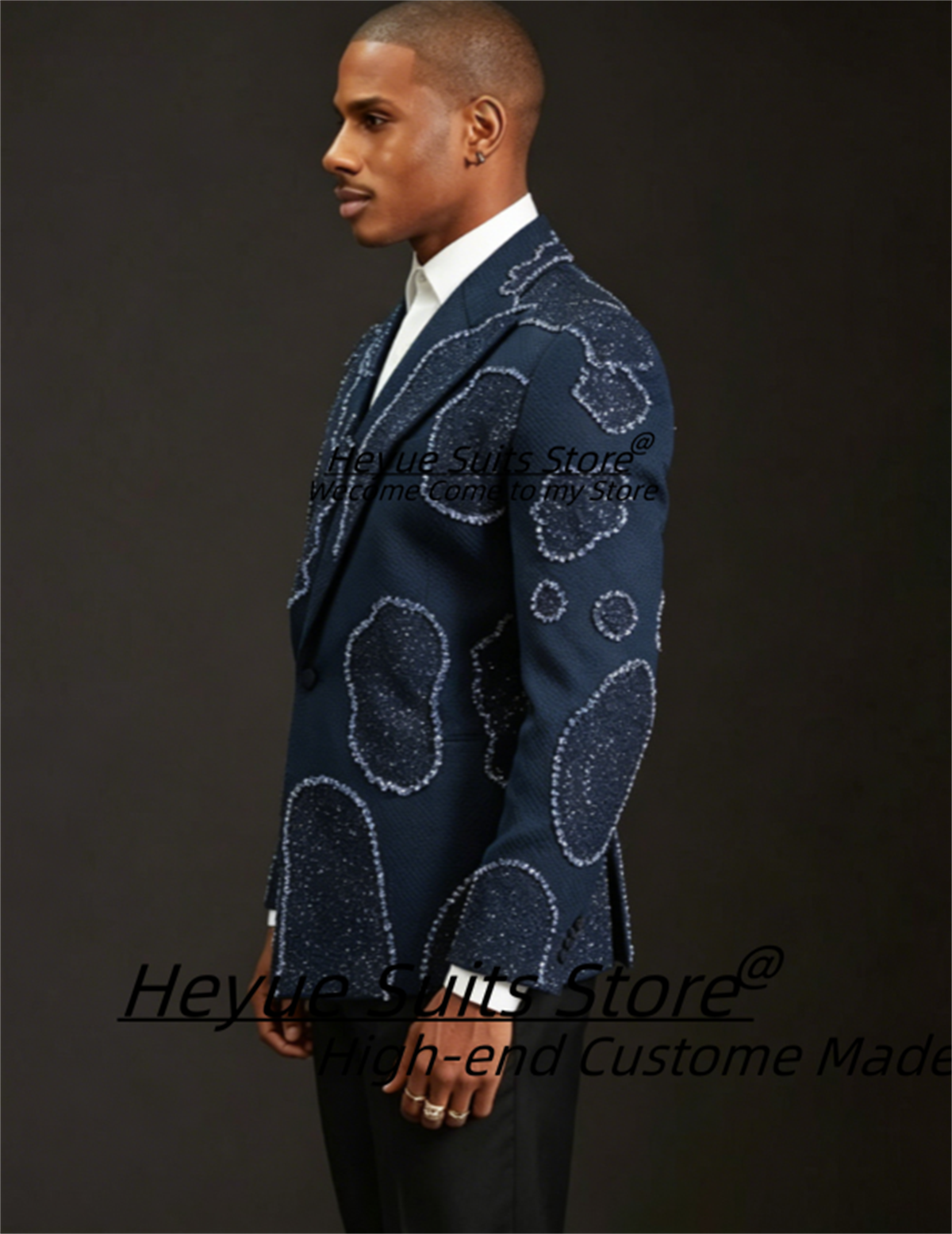 بدلات رجالية أنيقة مطرزة بالكر - مراجعة Men'S Grooming Jacket وسعره