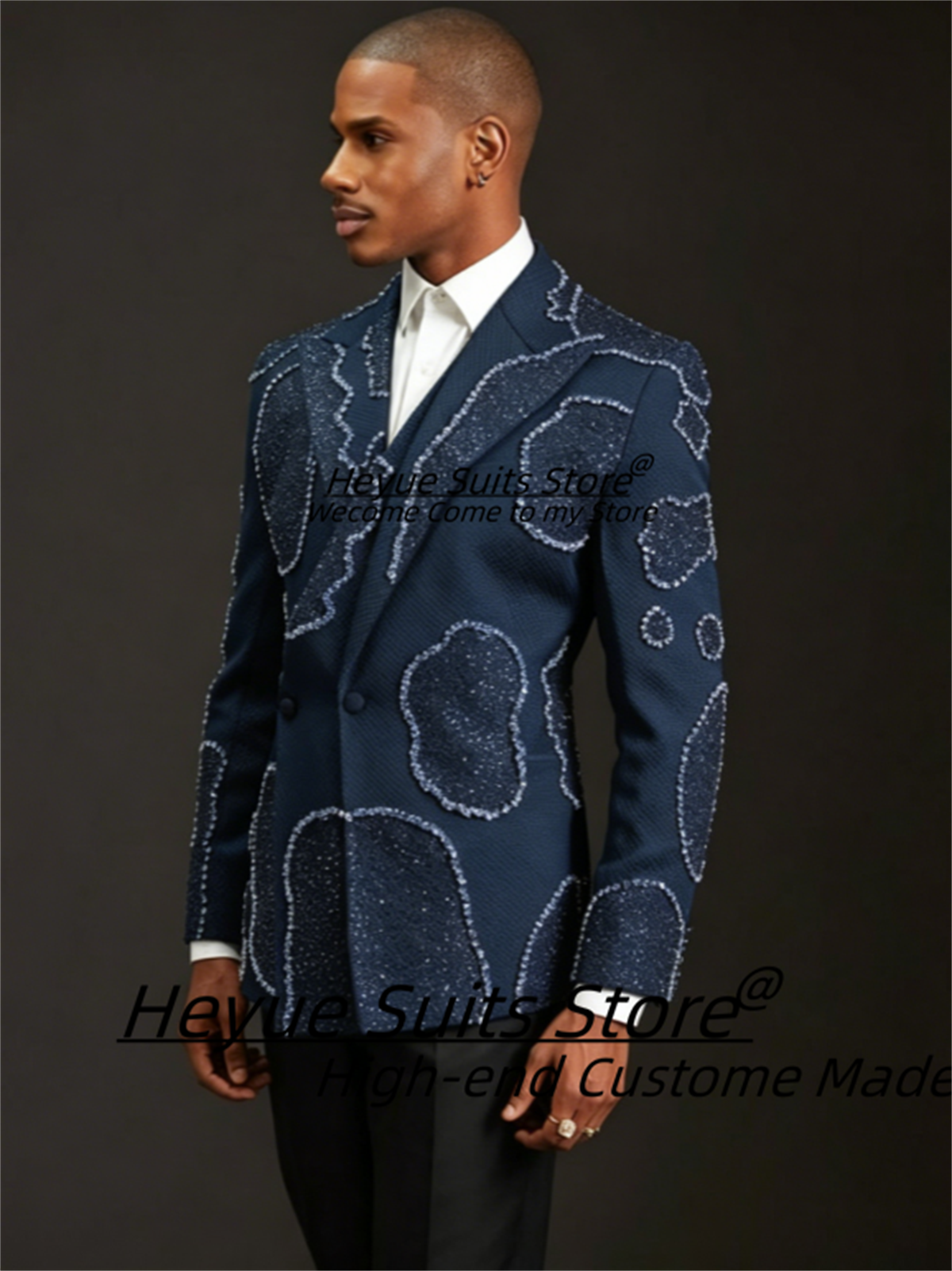 بدلات رجالية أنيقة مطرزة بالكر - مراجعة Men'S Grooming Jacket وسعره