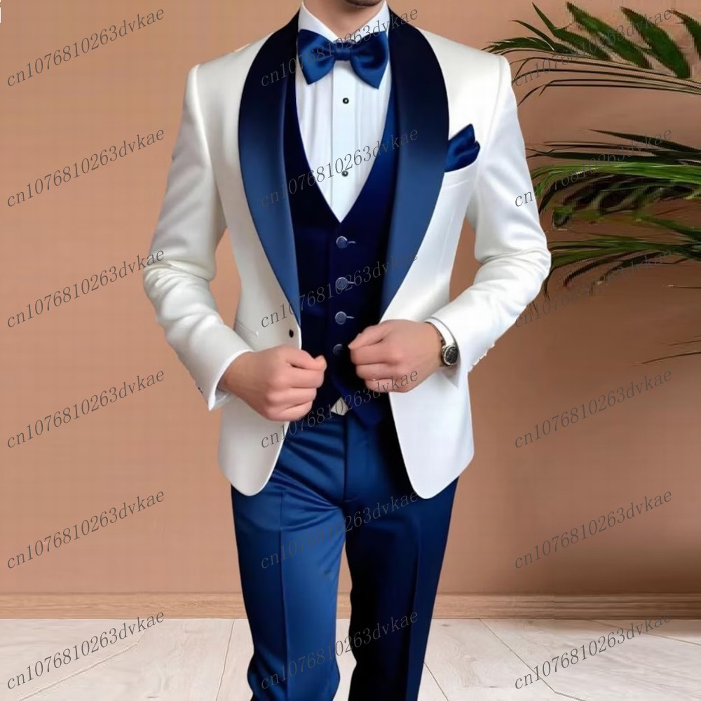 خلات الساتان الأبيض والأزرق ال - مراجعة Men'S Grooming Jacket وسعره