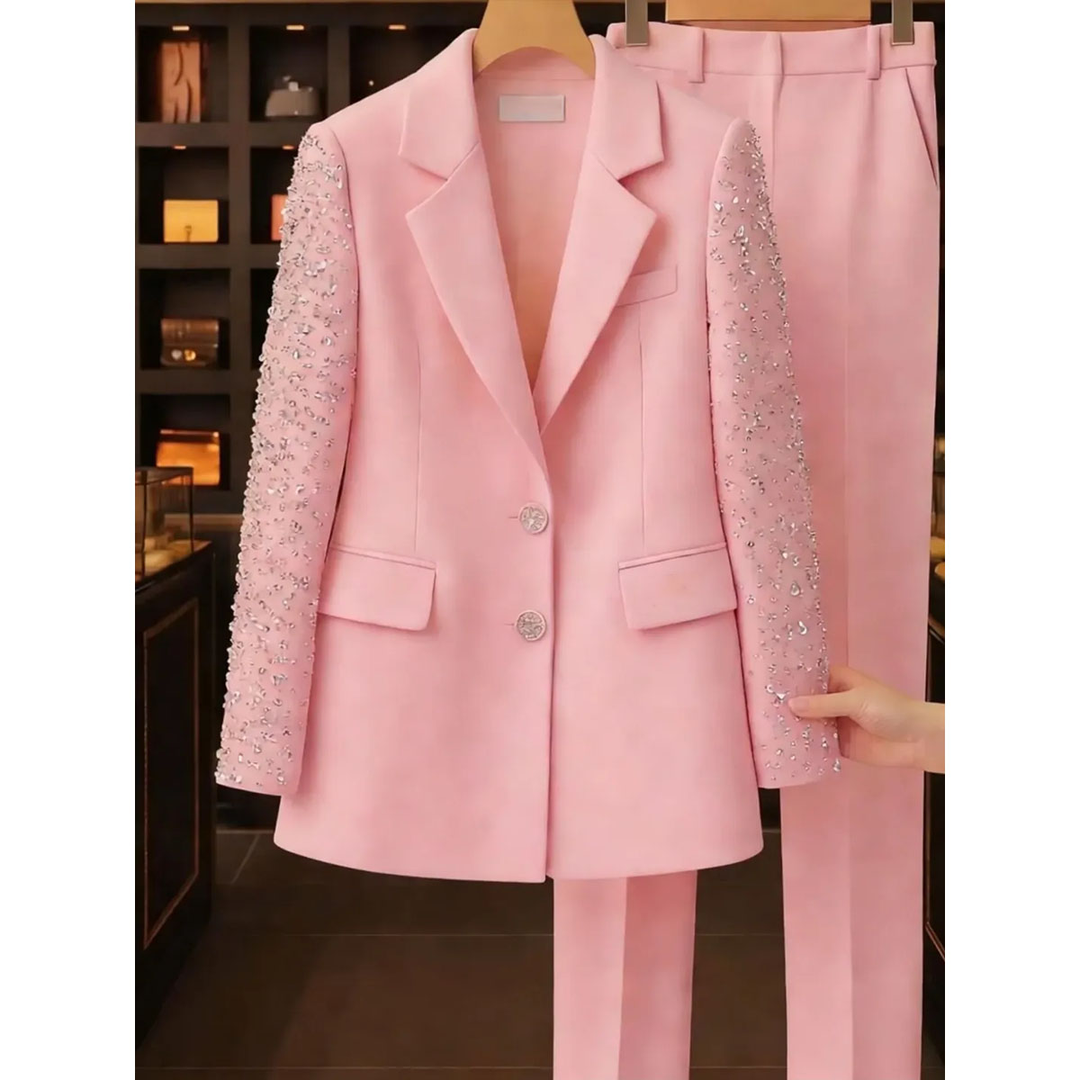 بدلات رجالية بتصميم ضيق مرصعة  - مراجعة Men'S Grooming Jacket وسعره