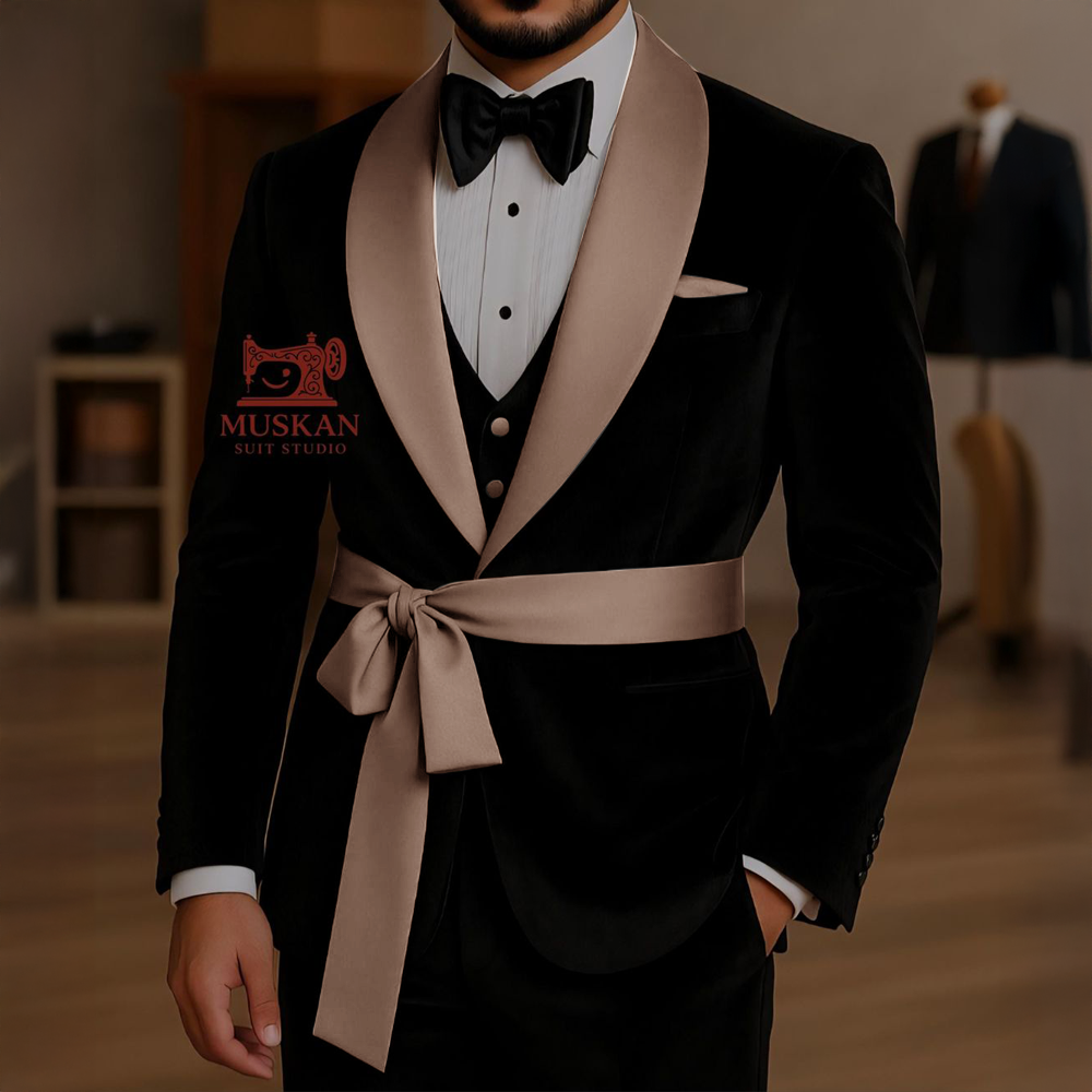 أسود المخملية 3 قطعة دعوى للرج - مراجعة Men'S Grooming Studio وسعره