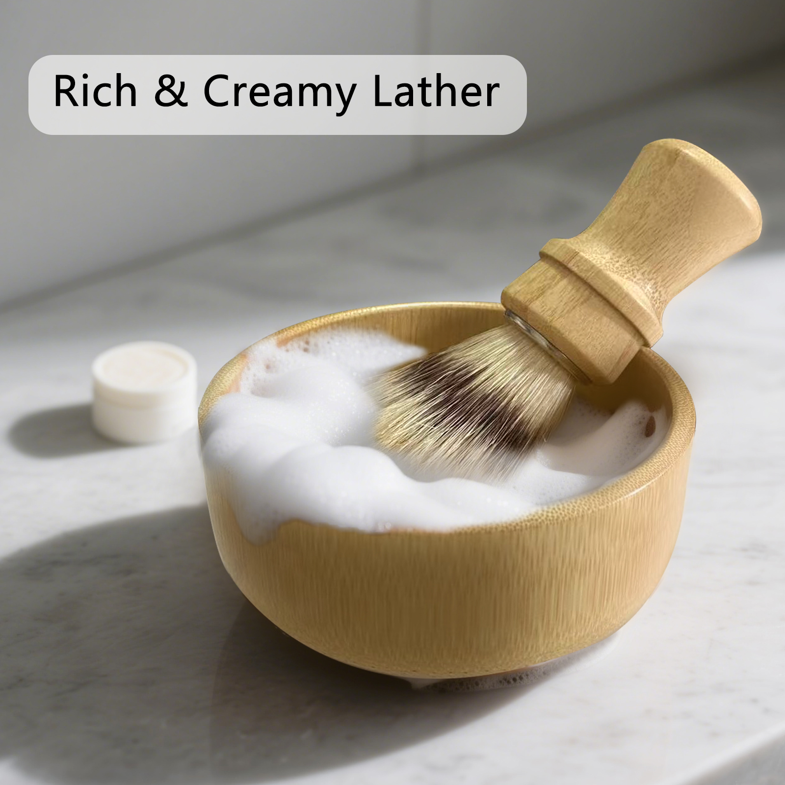 طقم حلاقة من الخيزران 3 في 1 ل - مراجعة Shaving Brush Set وسعره
