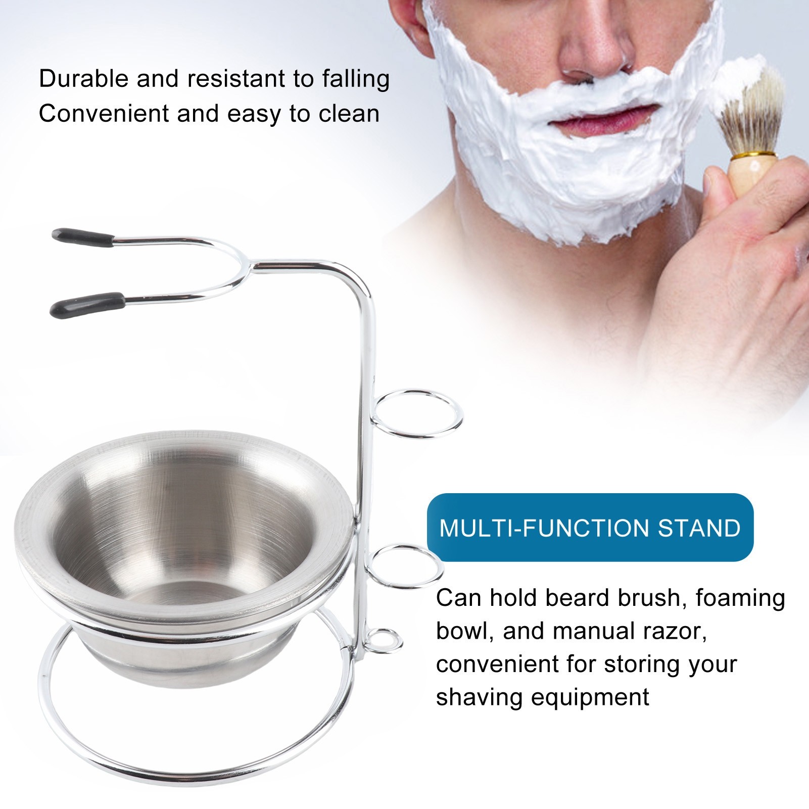 طقم حامل وعاء الحلاقة المعدني، - مراجعة Shaving Brush Set وسعره