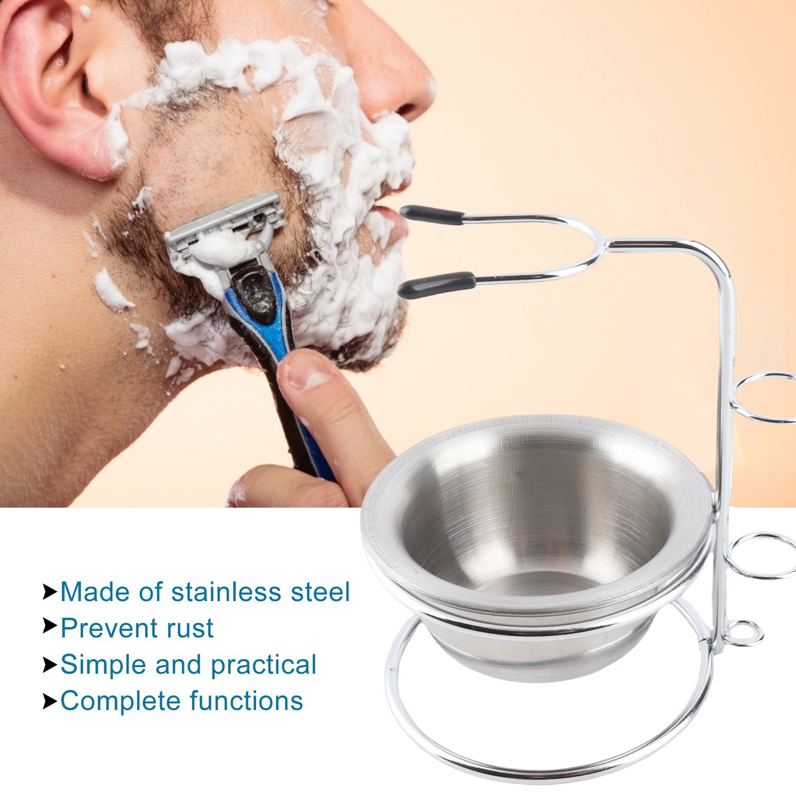 طقم حامل وعاء الحلاقة المعدني، - مراجعة Shaving Brush Set وسعره