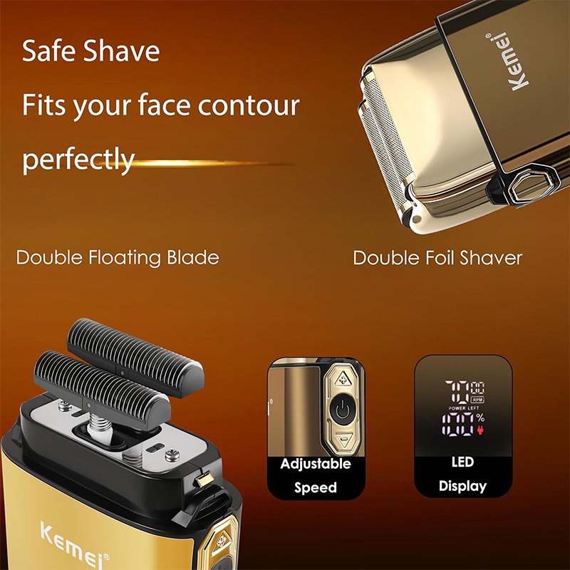 ماكينة حلاقة كهربائية Kemei KM - مراجعة Mens Grooming Box وسعره