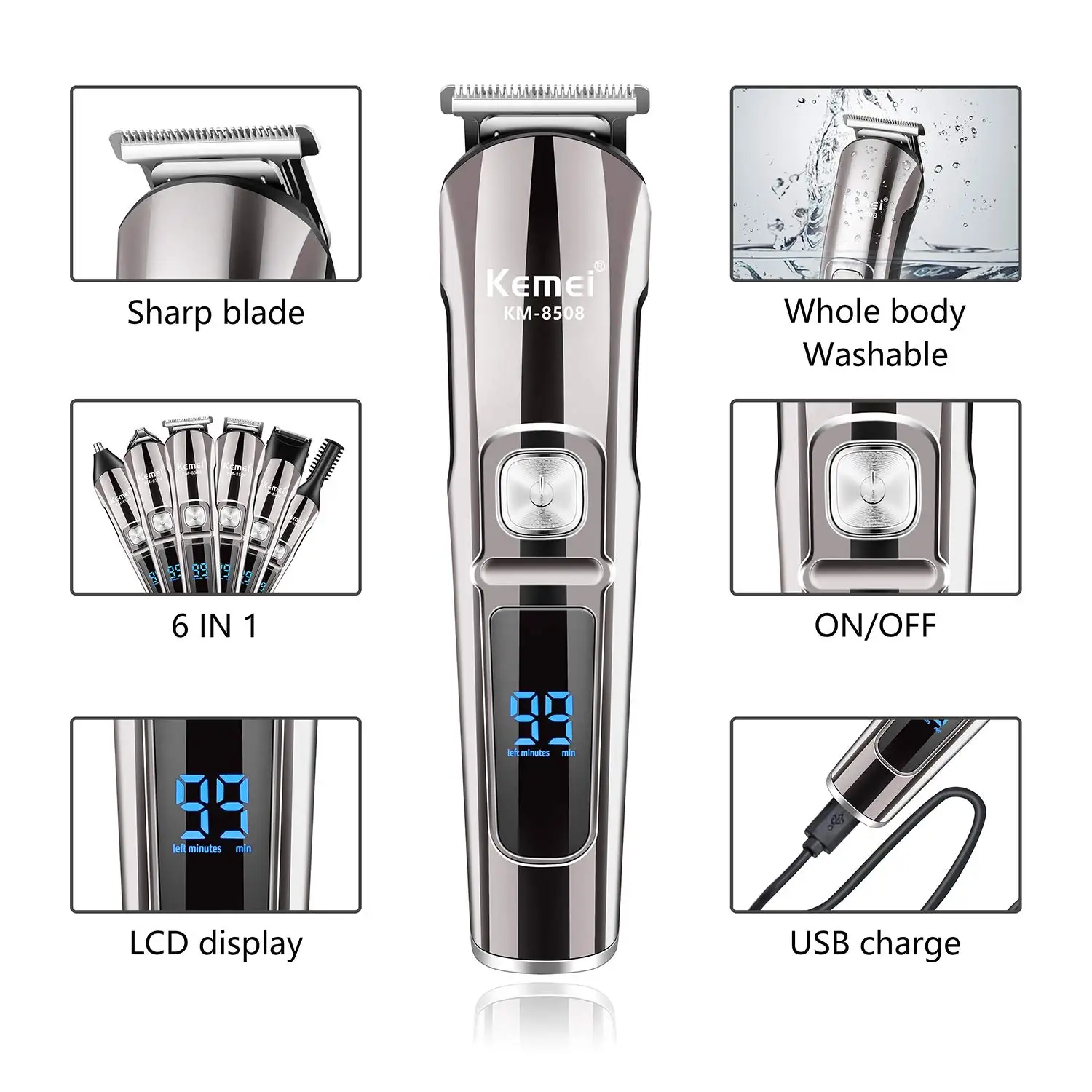 ماكينة حلاقة كهربائية متعددة ا - مراجعة Mens Grooming Box وسعره
