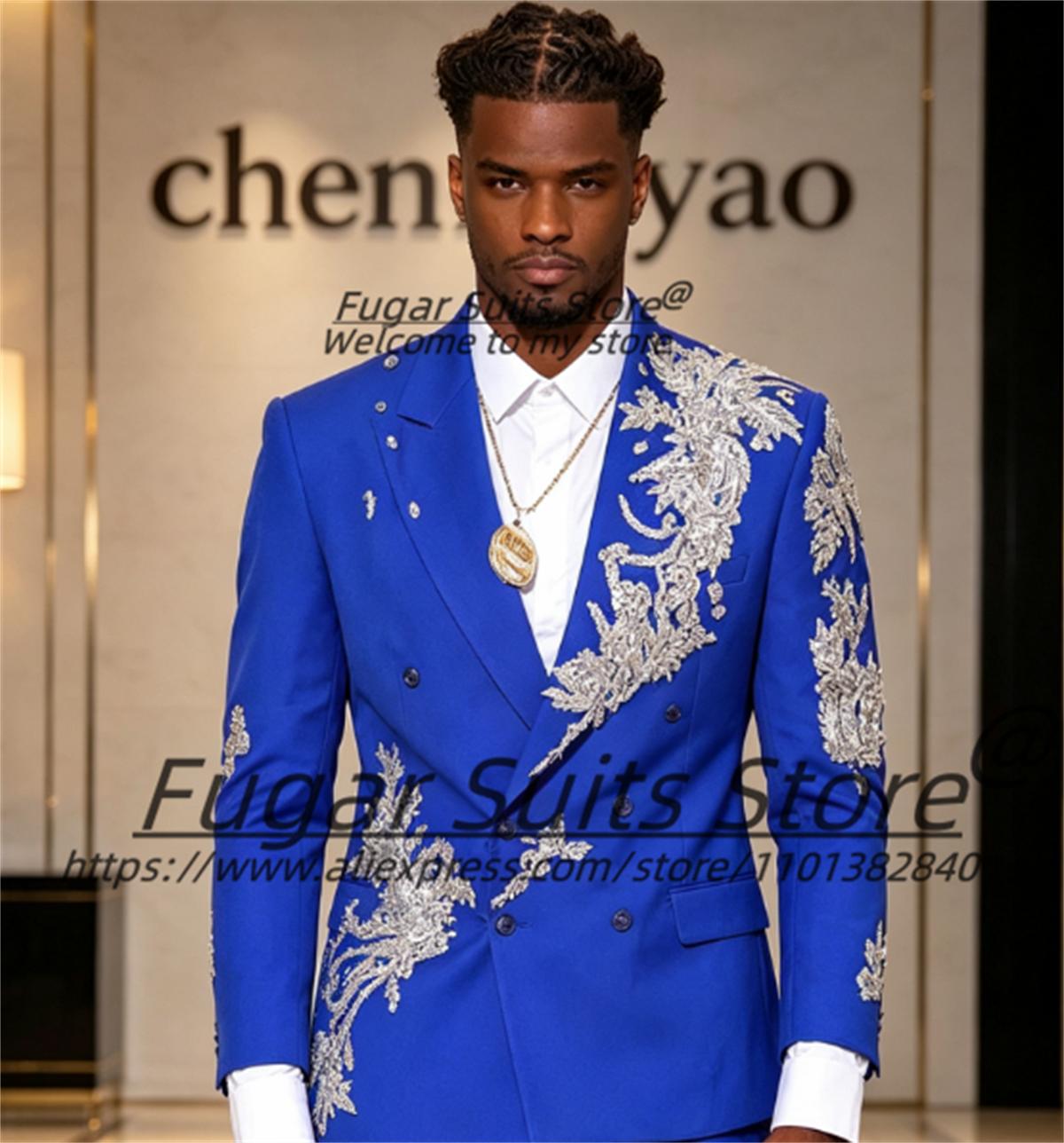 بدلات رجالية مخصصة باللون الأز - مراجعة Men'S Grooming Jacket وسعره